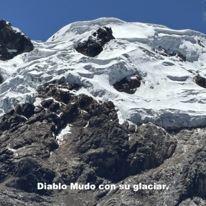 Diablo Mudo con su glaciar.